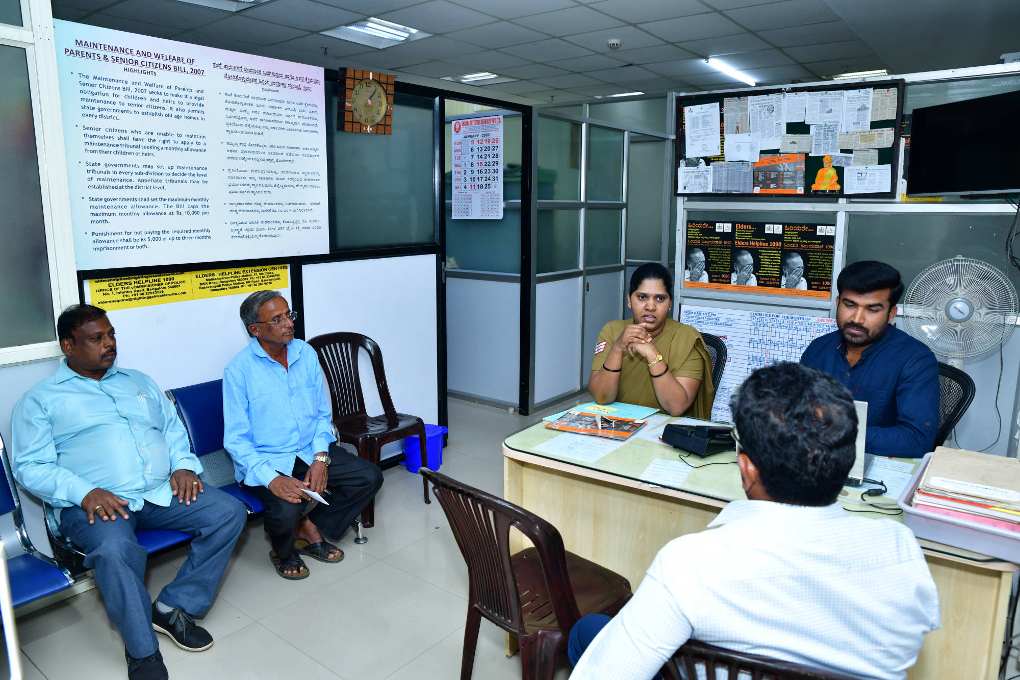 Elders seeking help at our office