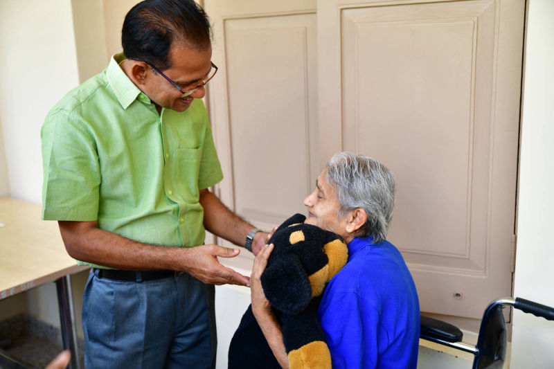 Residents interacting with our resident