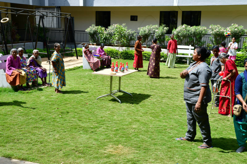 Elders being engaged in activities