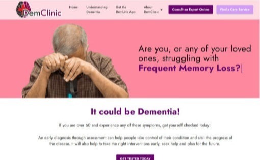 Visit DemClinic website for Free Dementia Screening